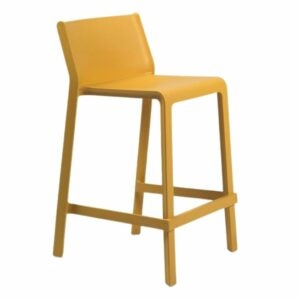 Nardi Hořčicově žlutá plastová barová židle