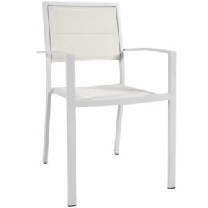 Bílá kovová zahradní židle Kave Home Sirley