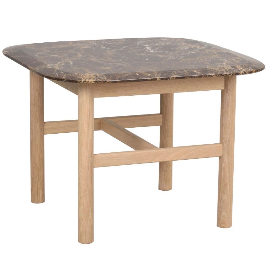 Hnědý mramorový konferenční stolek ROWICO HAMMOND