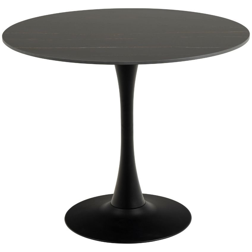 Scandi Černý mramorový jídelní stůl