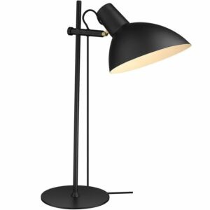 Černá kovová stolní lampa Halo