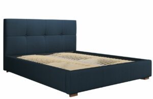 Modrá látková postel MICADONI SAGE 160