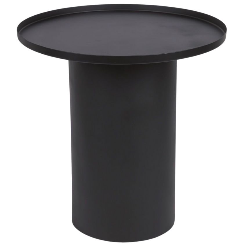 Černý kovový odkládací stolek Kave Home