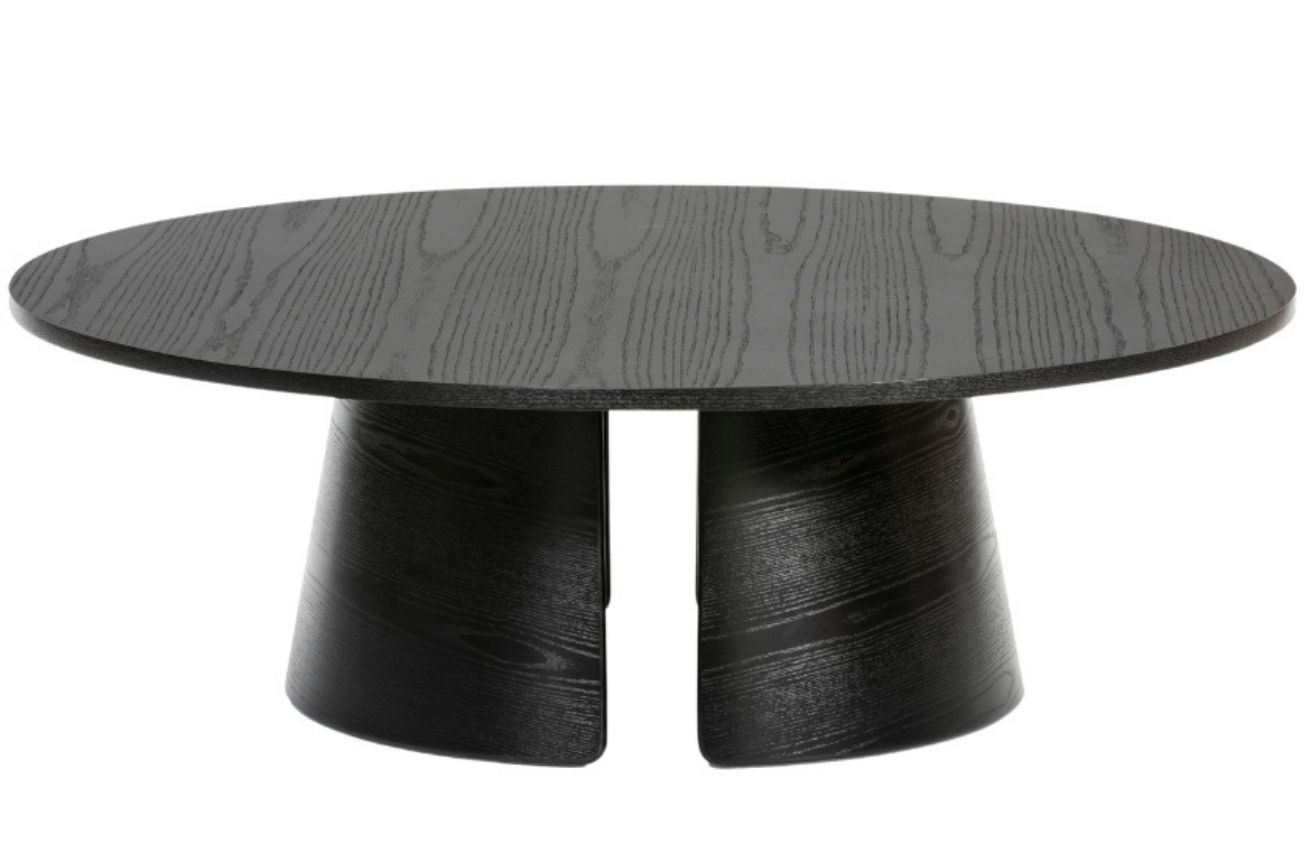 Černý jasanový kulatý konferenční stolek Teulat