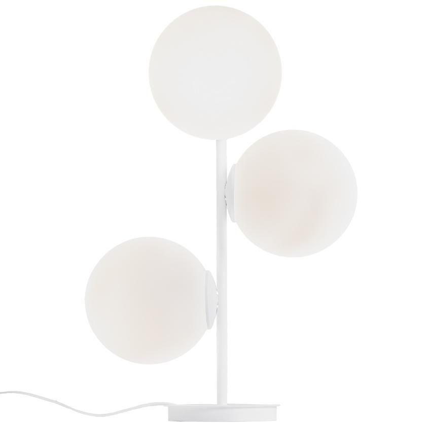 Nordic Design Bílá skleněná stolní