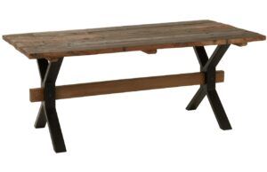 Hnědý dřevěný jídelní stůl J-line Talia
