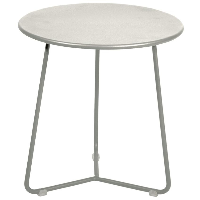 Světle šedý kovový odkládací stolek Fermob