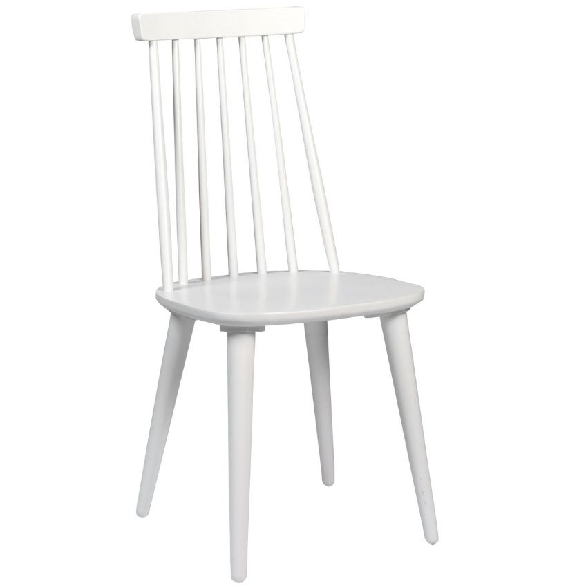 Bílá dřevěná jídelní židle