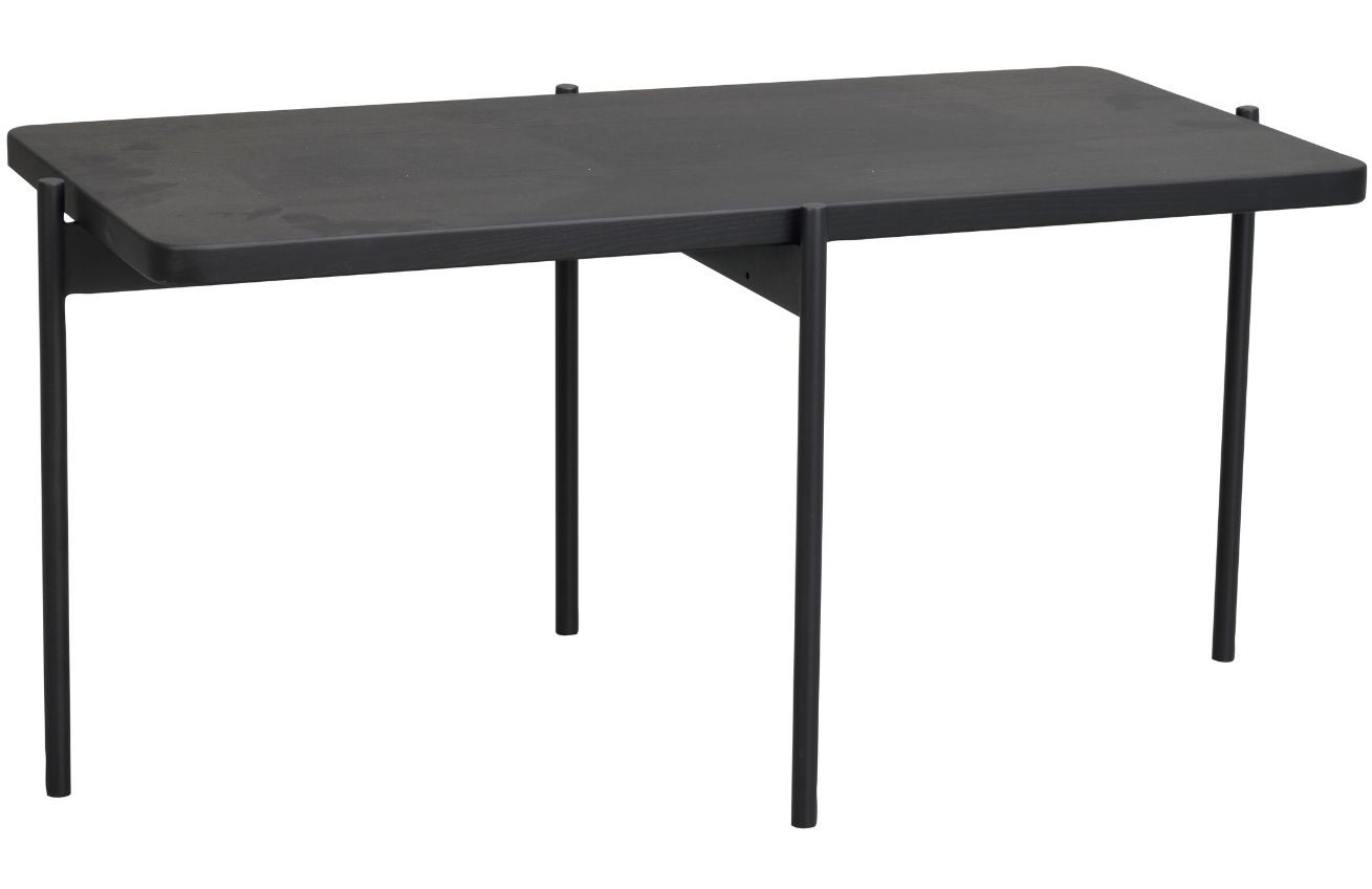 Černý jasanový konferenční stolek ROWICO SHELTON 95