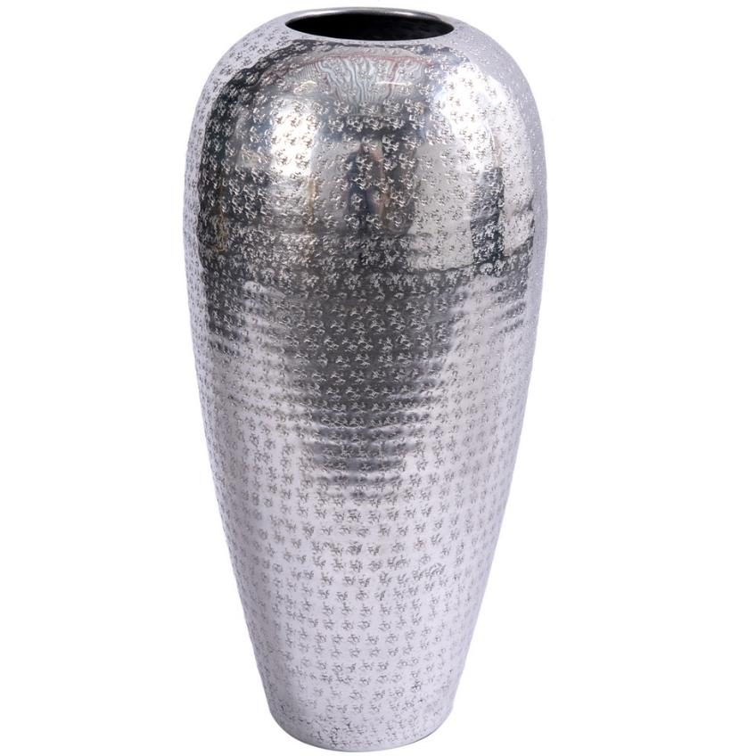 Moebel Living Stříbrná hliníková váza