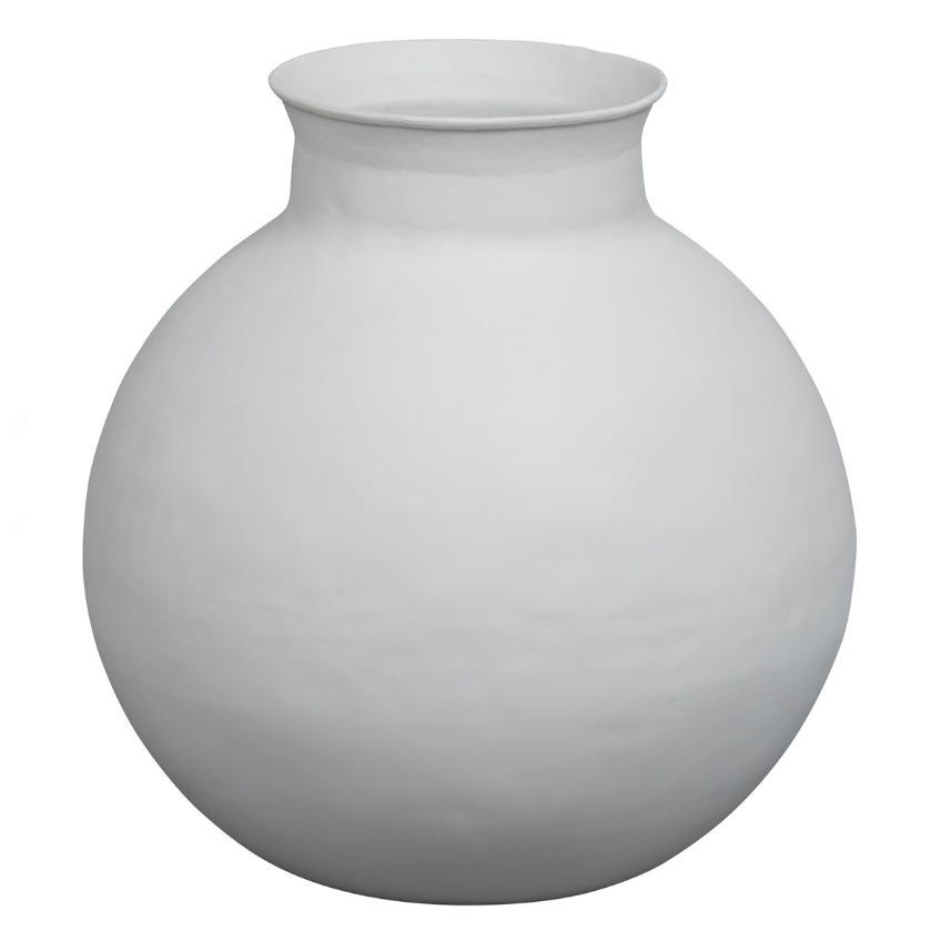 Hoorns Bílá kovová váza Amoris