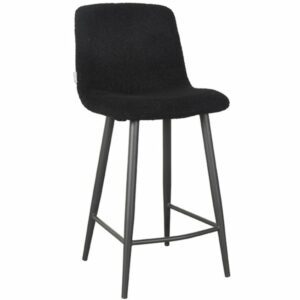 Černá látková barová židle LABEL51