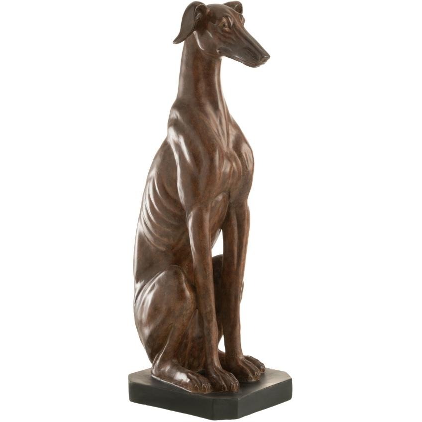 Hnědá dekorativní soška J-Line Greyhound