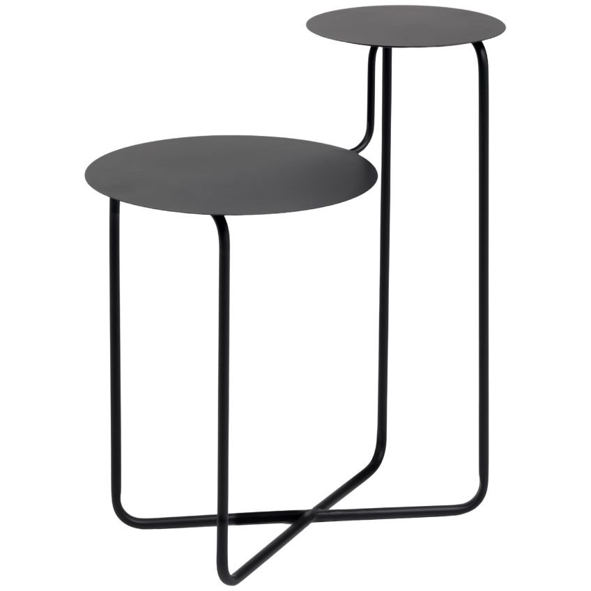 Černý kovový odkládací stolek Kave Home