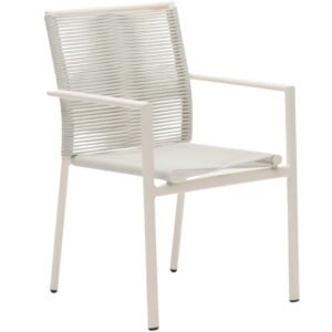 Bílá kovová zahradní židle Kave Home