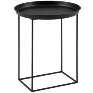 Černý kovový odkládací stolek MICADONI