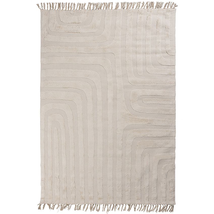 Hoorns Bílý bavlněný koberec Zola 170