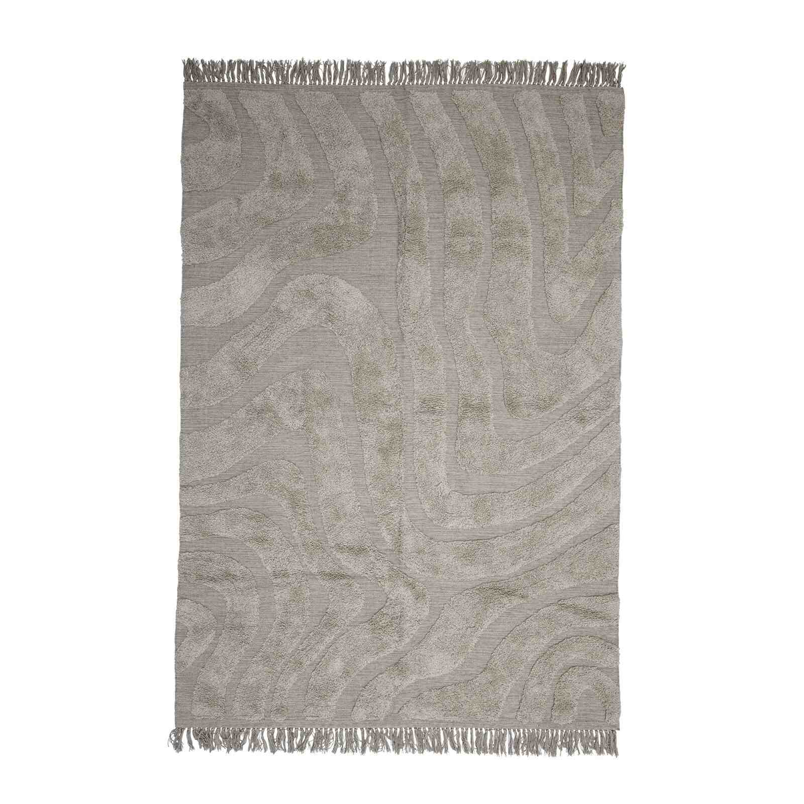 BLOOMINGVILLE Bavlněný koberec ELAINE šedý 210x150 cm