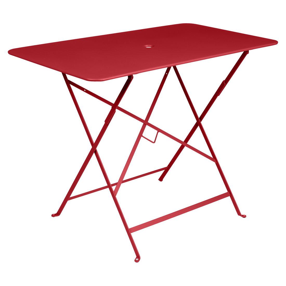 Makově červený kovový skládací stůl Fermob Bistro