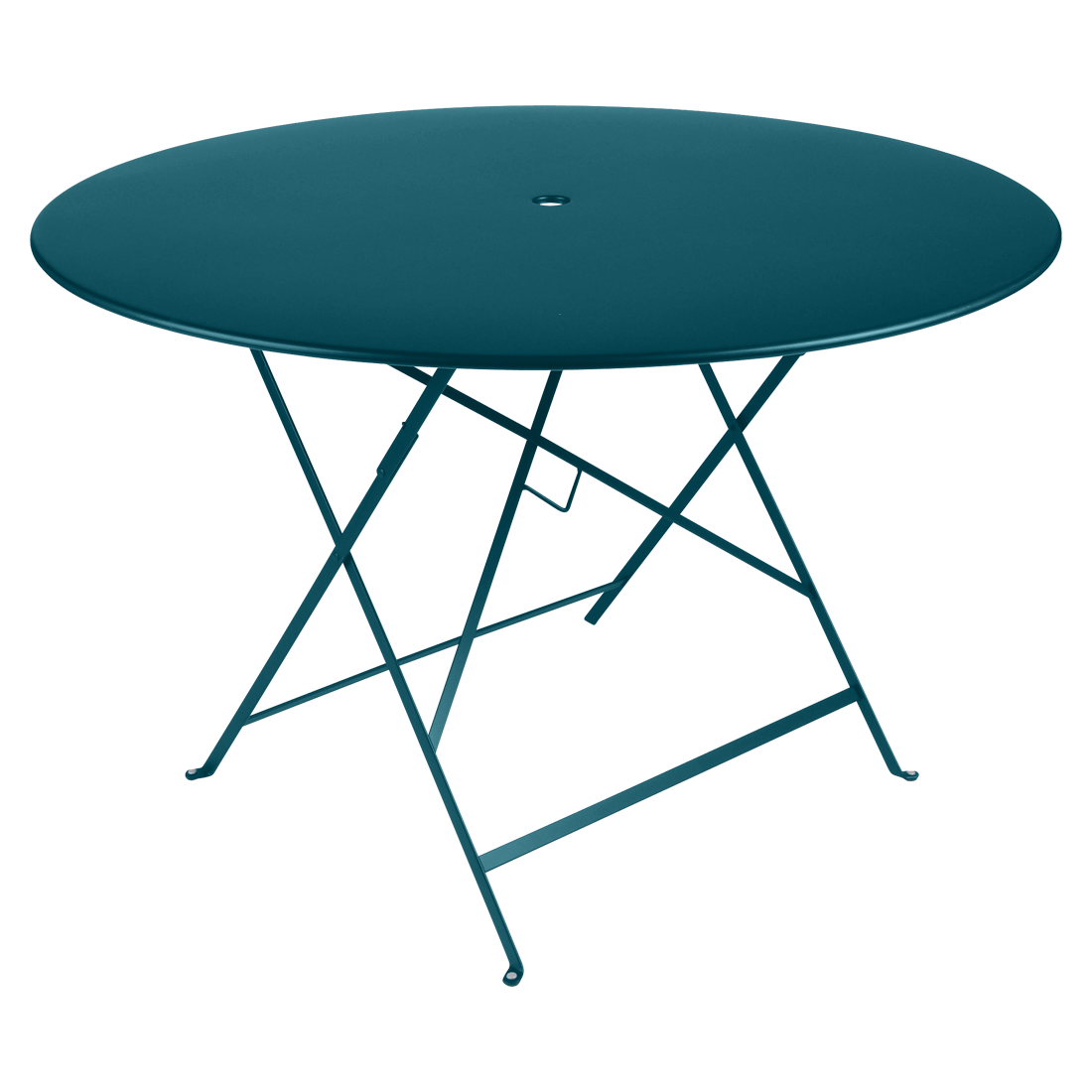 Modrý kovový skládací stůl Fermob Bistro