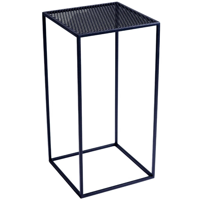 Nordic Design Černý kovový odkládací stolek Trixom
