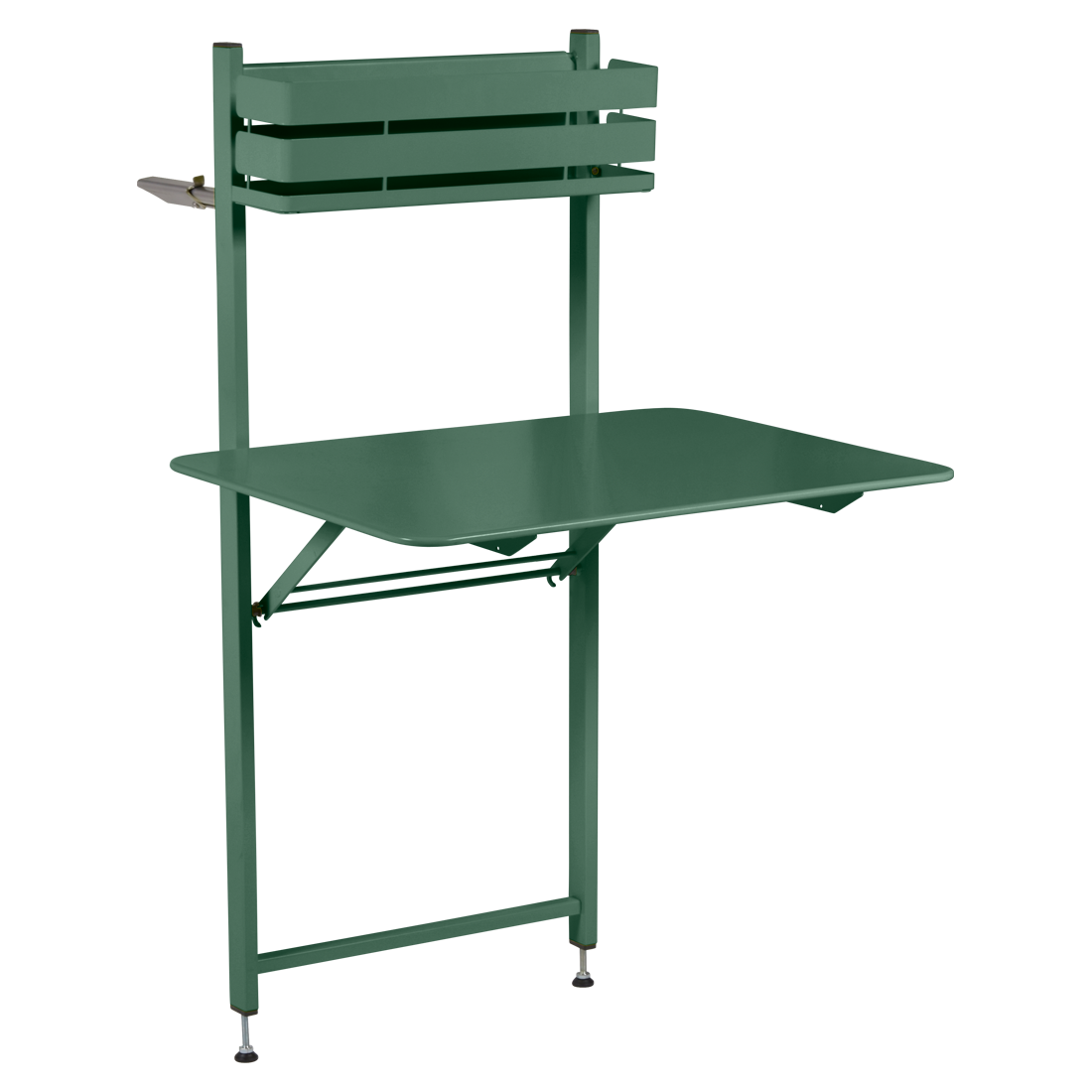 Tmavě zelený kovový balkonový stůl Fermob Bistro