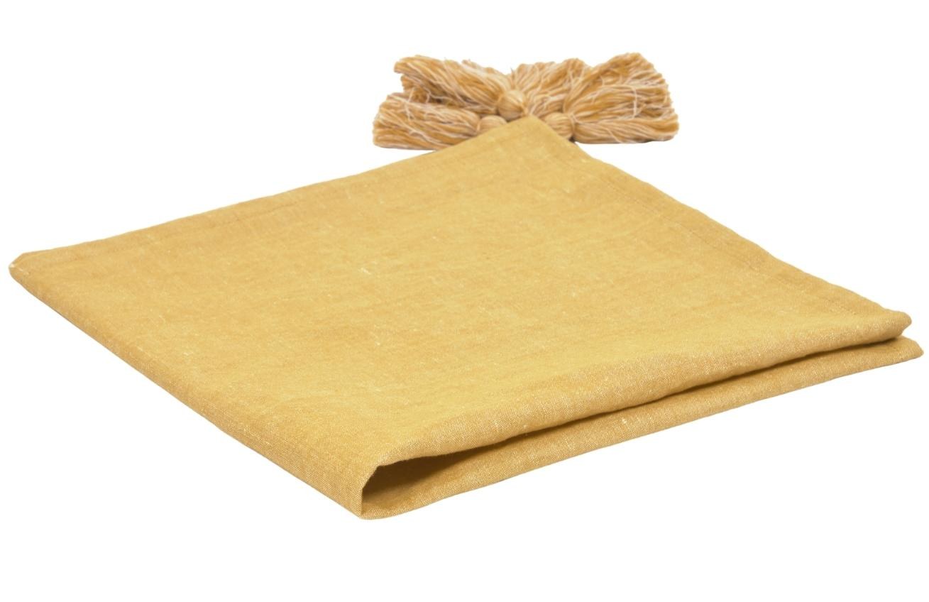 Žlutá bavlněná mušelínová deka Kave Home Eirenne