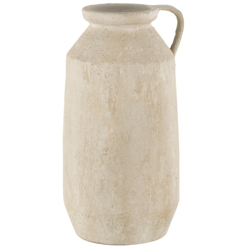 Béžová keramická váza J-Line Pot