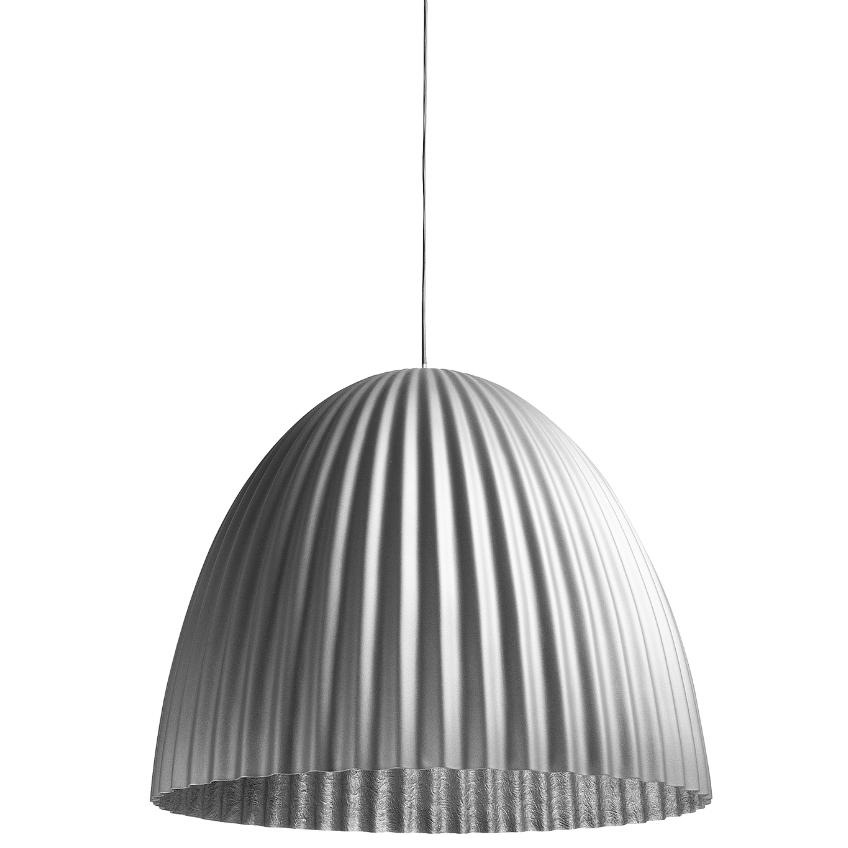 Nordic Design Stříbrné kovové závěsné světlo