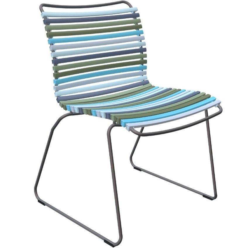 Modrozelená plastová zahradní židle