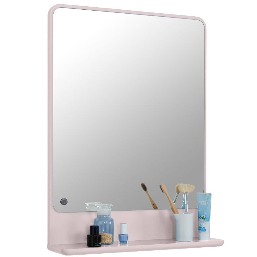 Růžové lakované koupelnové zrcadlo Tom Tailor Color