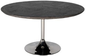 Černo stříbrný dubový jídelní stůl Richmond