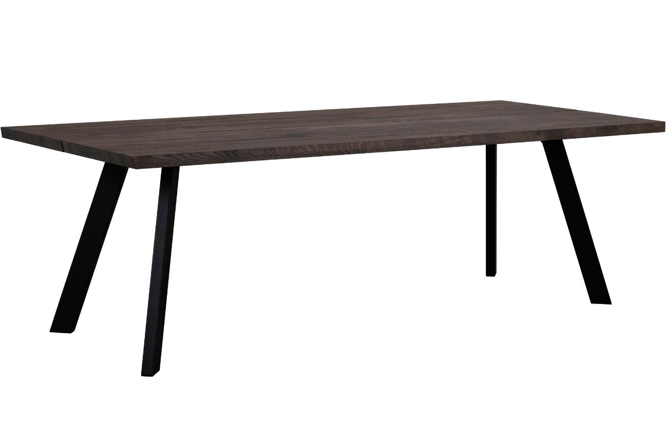 Tmavě hnědý dubový jídelní stůl ROWICO FRED 240 x