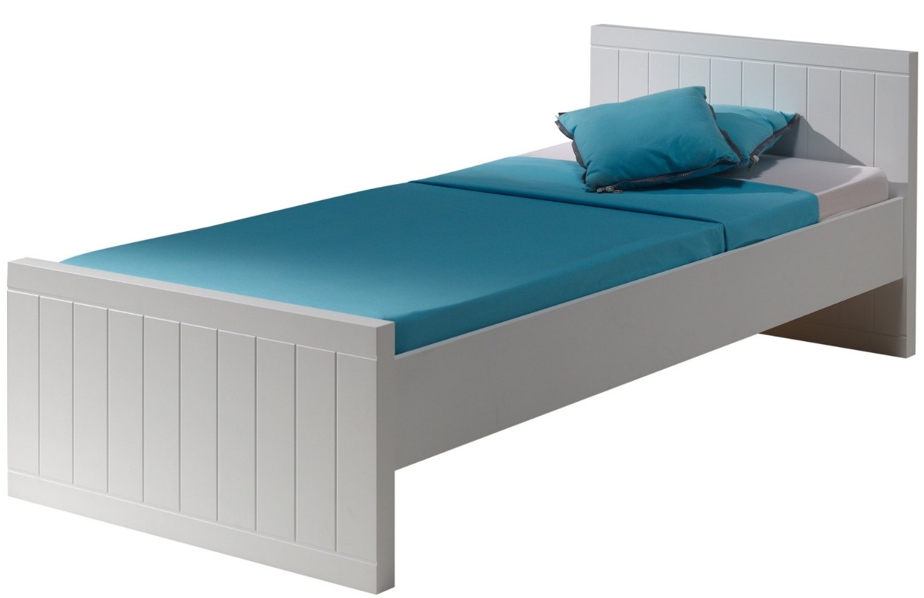 Bílá dřevěná postel Vipack Robin 90