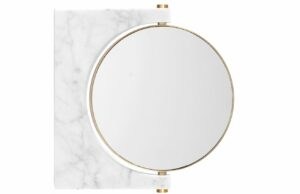 Bílé mramorové nástěnné zrcadlo