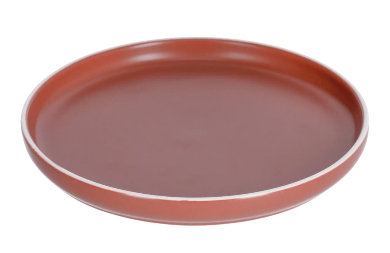 Červený porcelánový dezertní talíř Kave Home