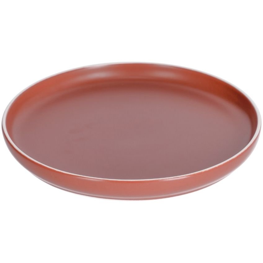 Červený porcelánový talíř Kave Home Roperta