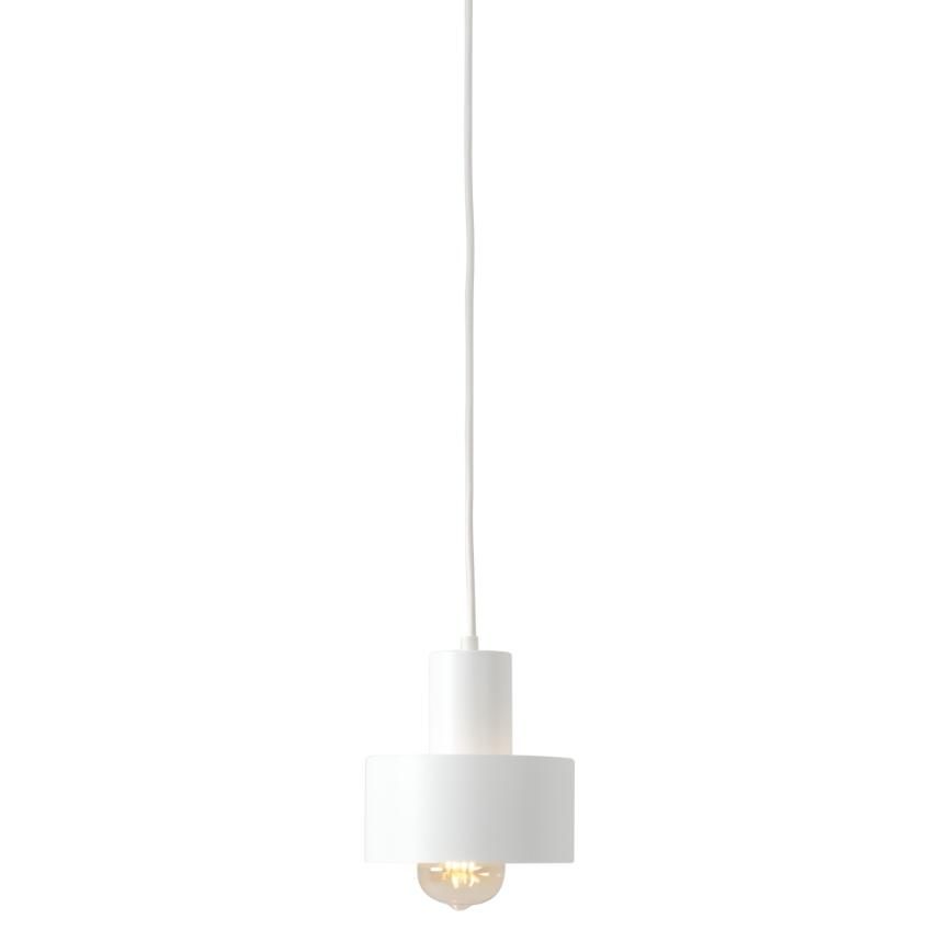 Nordic Design Bílé kovové závěsné světlo