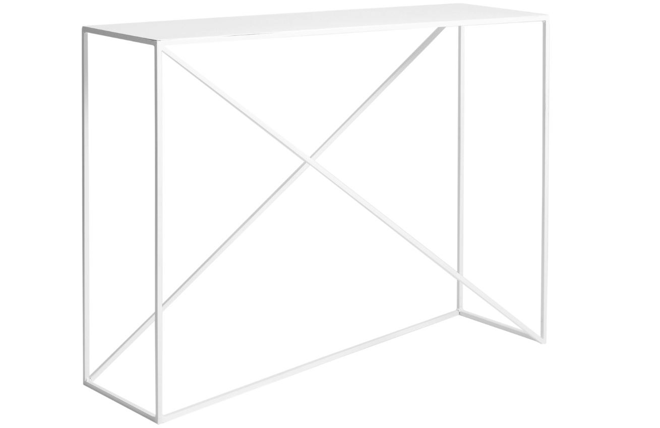 Nordic Design Bílý kovový toaletní stolek Mountain 100 x 30