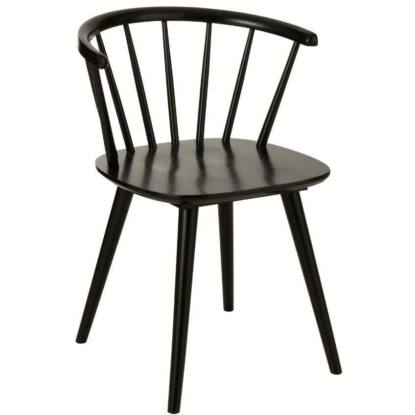 Černá dřevěná jídelní židle J-line