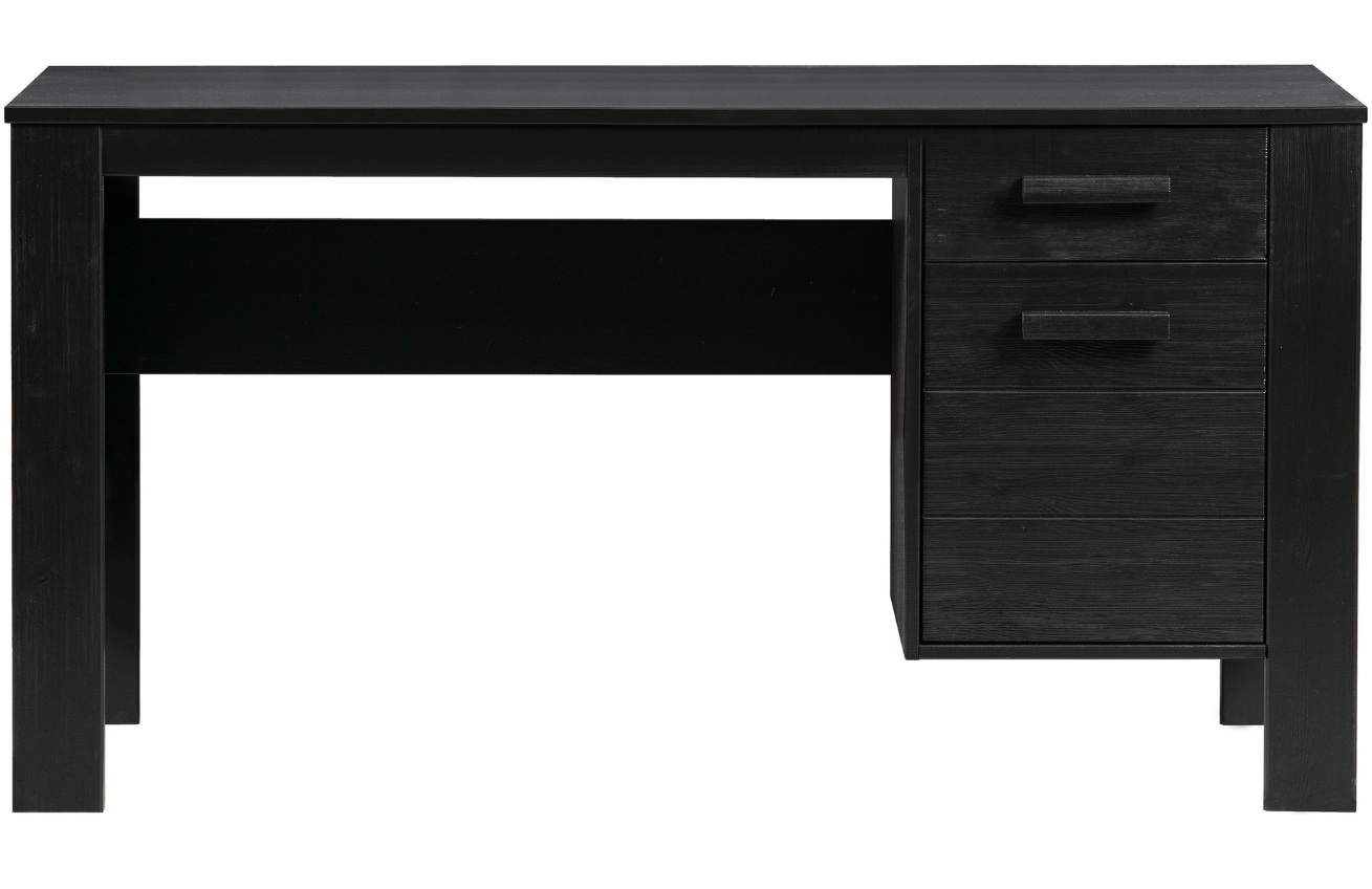 Hoorns Černý dřevěný psací stůl
