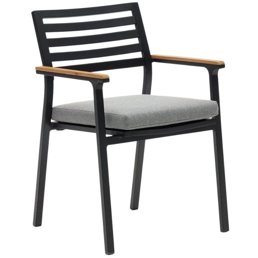 Černá kovová zahradní židle Kave