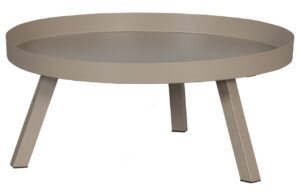 Hoorns Béžový kovový kulatý konferenční stolek