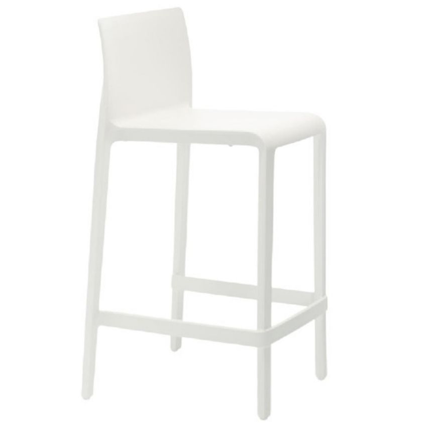 Pedrali Bílá plastová barová židle Volt
