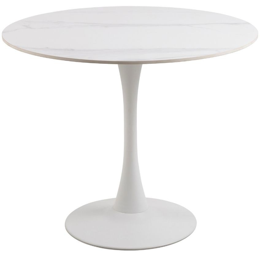 Scandi Bílý keramický jídelní stůl