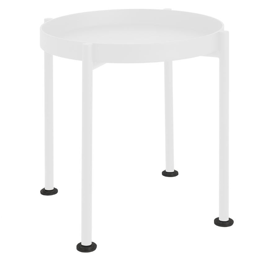 Nordic Design Bílý kovový odkládací stolek