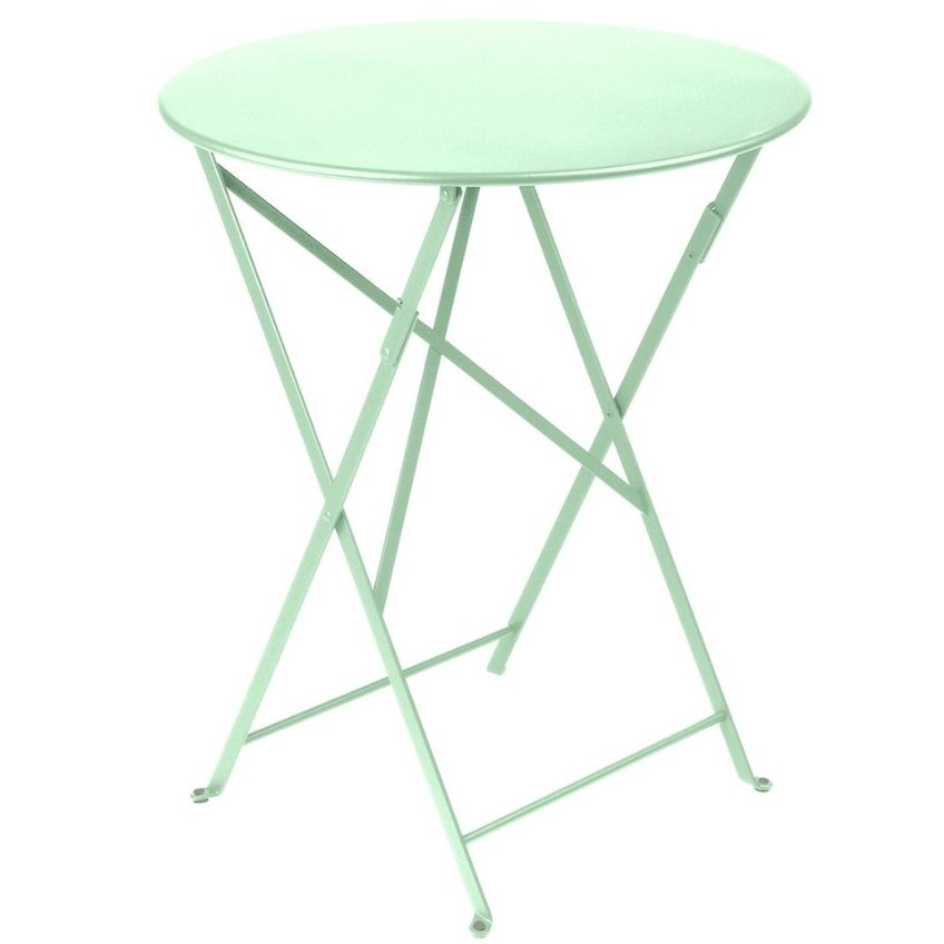 Opálově zelený kovový skládací stůl Fermob