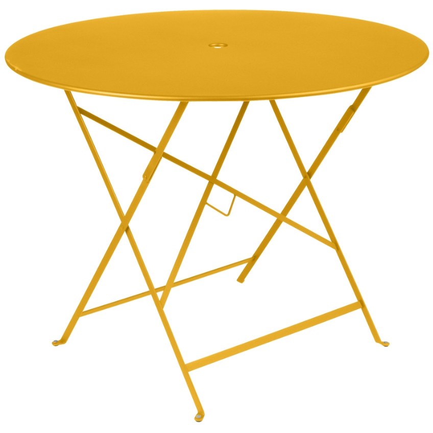 Žlutý kovový skládací stůl Fermob Bistro