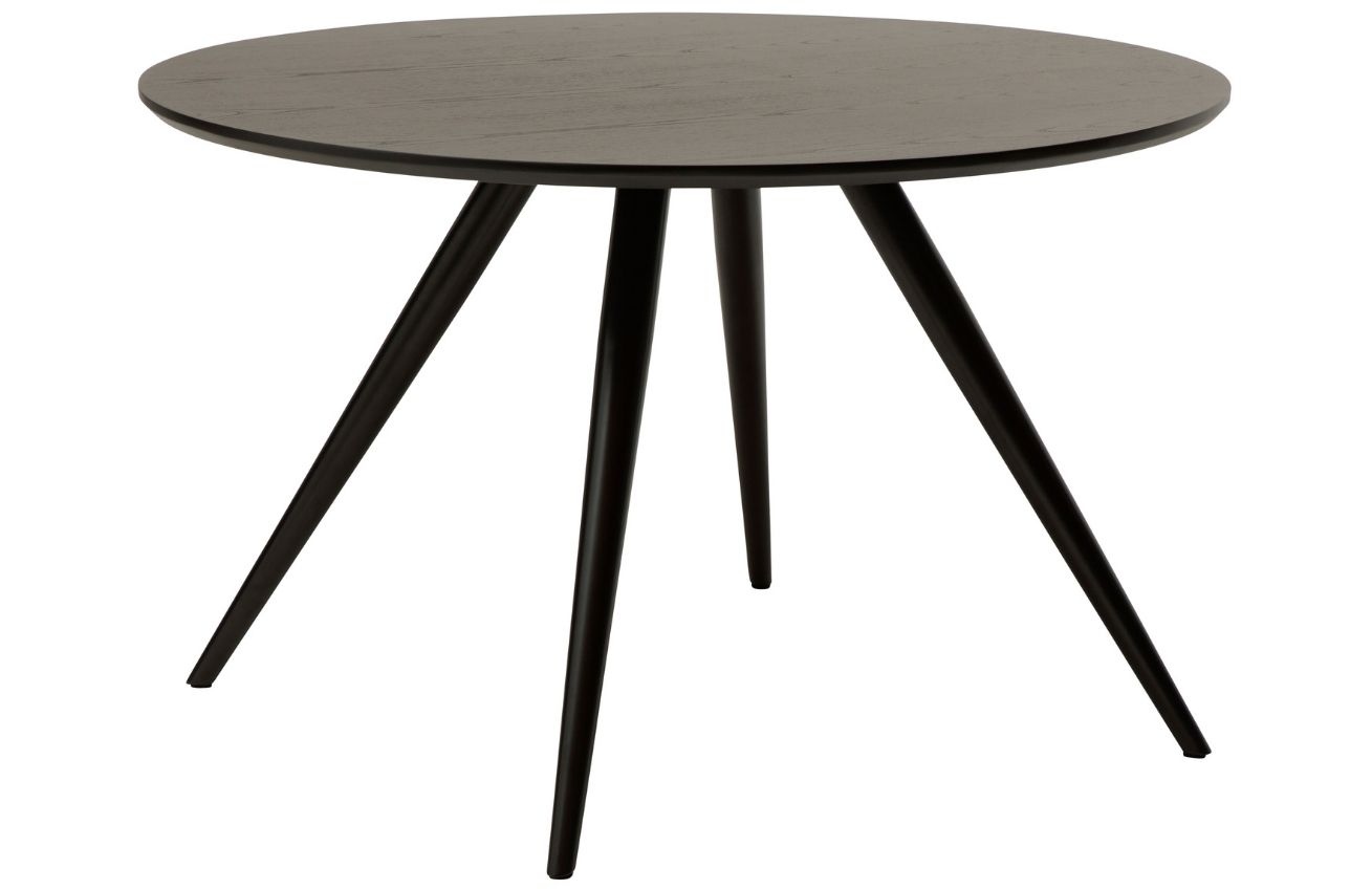 ​​​​​Dan-Form Černý dřevěný kulatý jídelní stůl