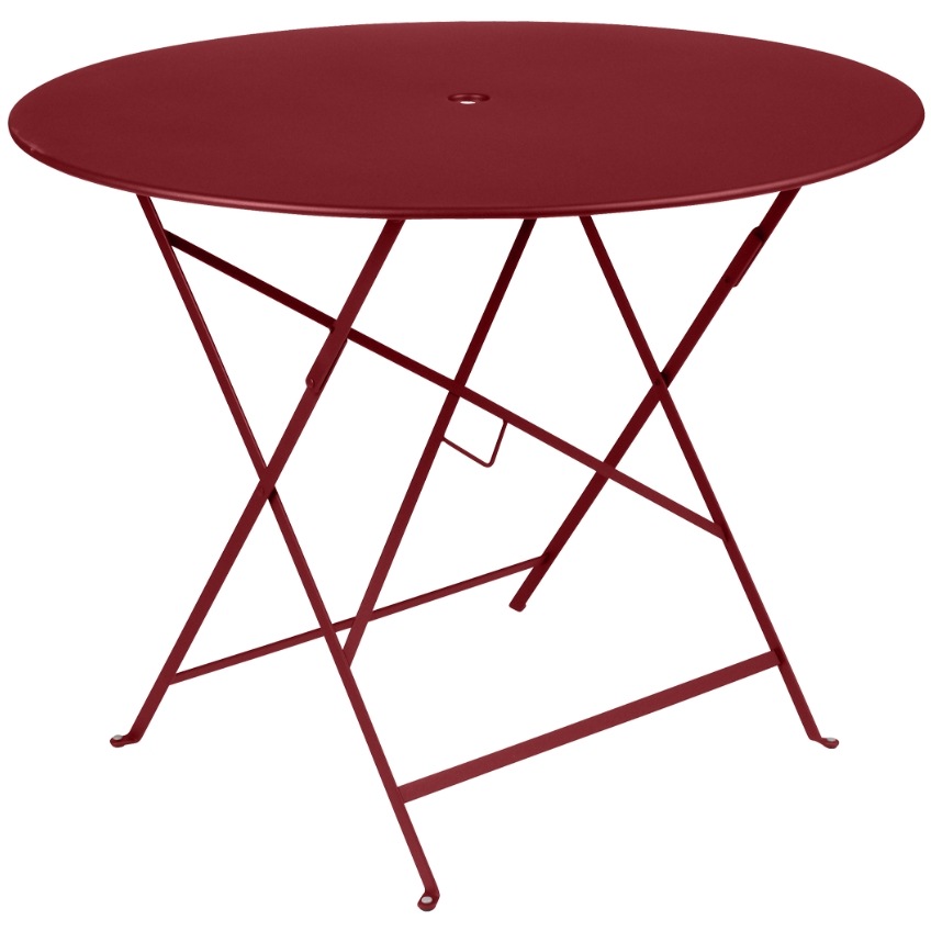 Červený kovový skládací stůl Fermob Bistro